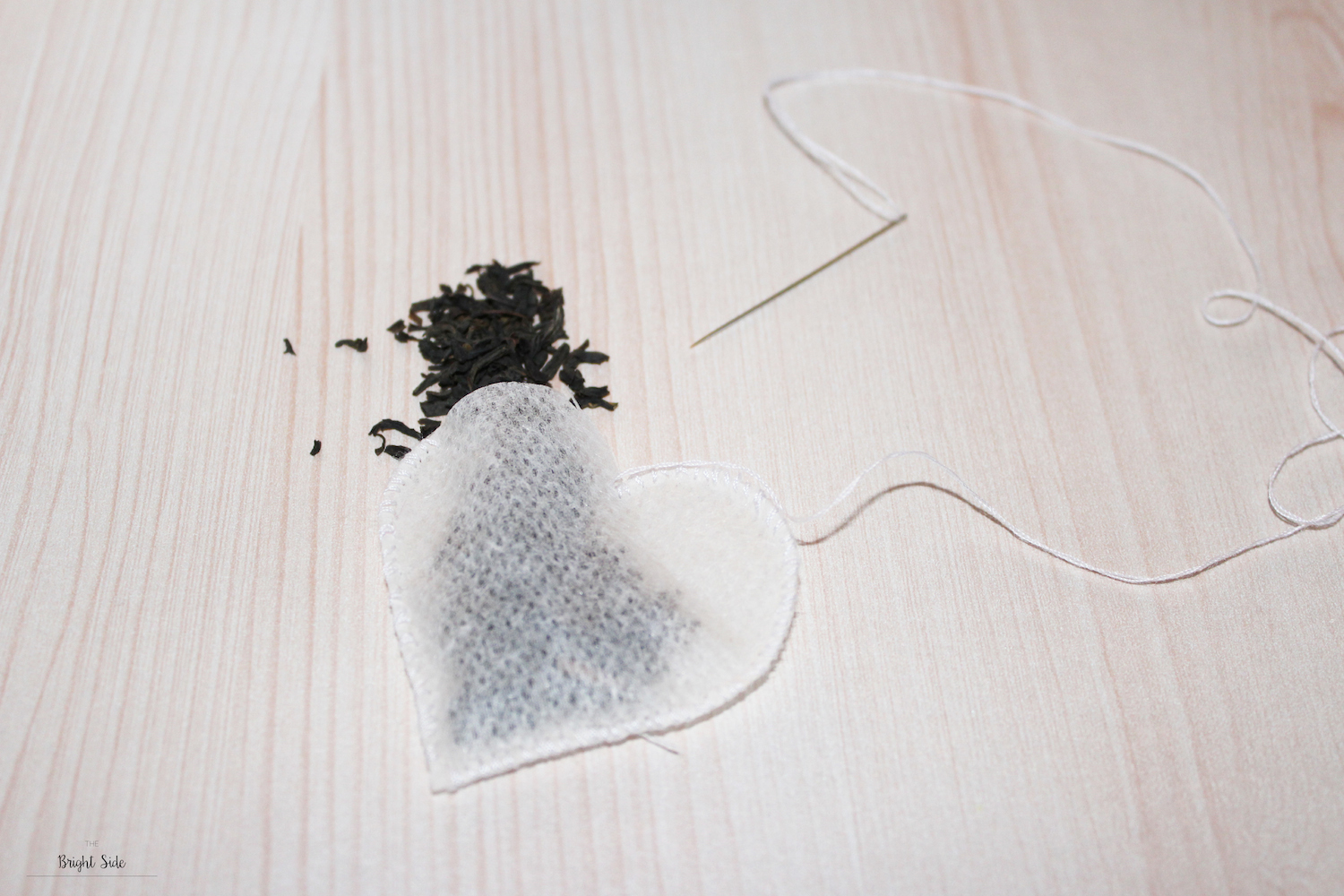 Sachets de thé en forme de coeur