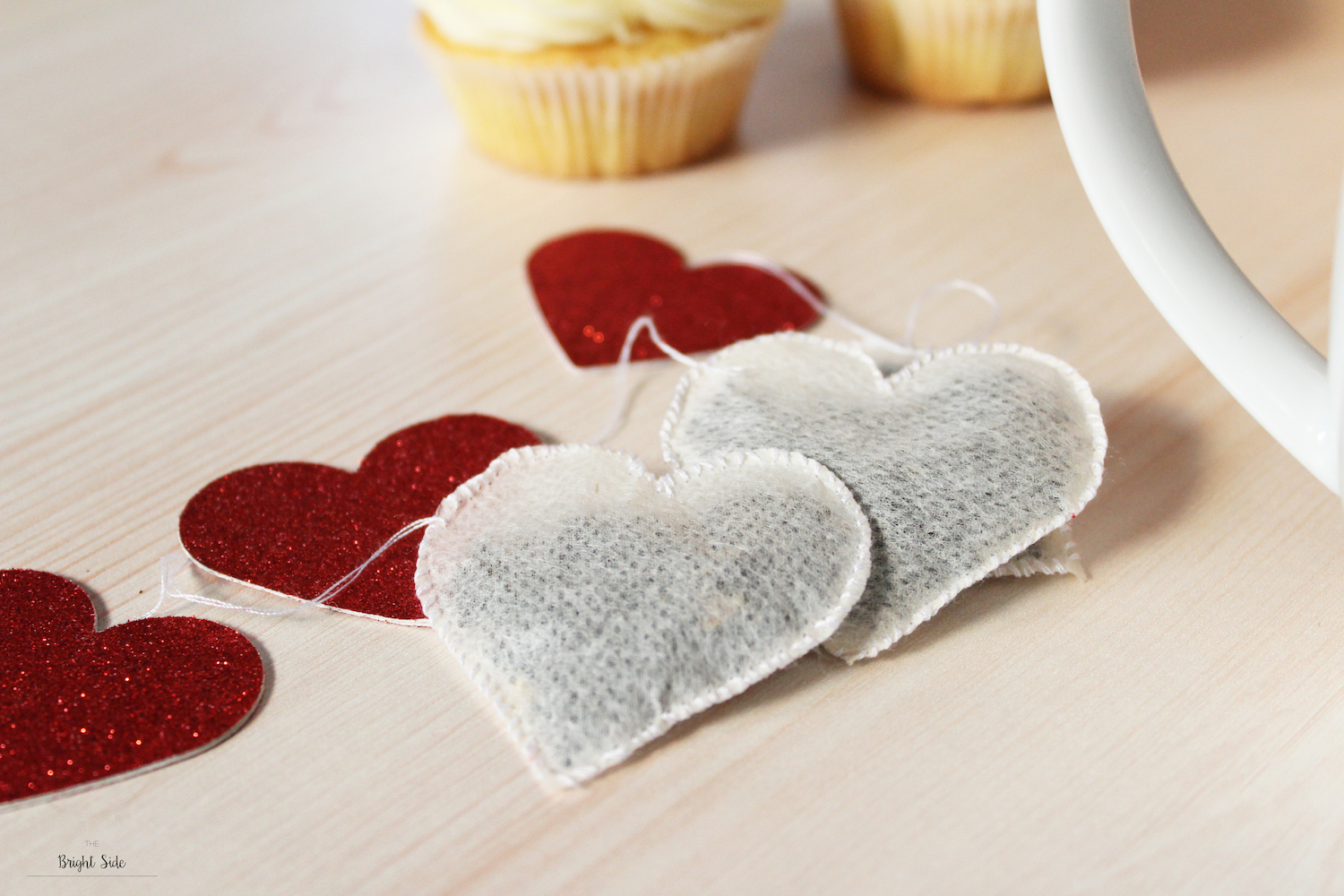 Sachets de thé en forme de coeur