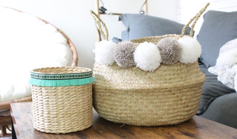 Rendez tendance un simple panier en osier grâce à ces 5 astuces