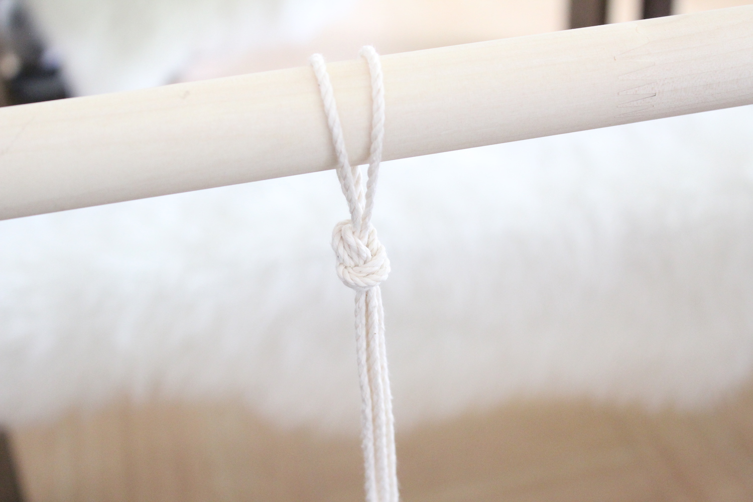 DIY rideau en macramé
