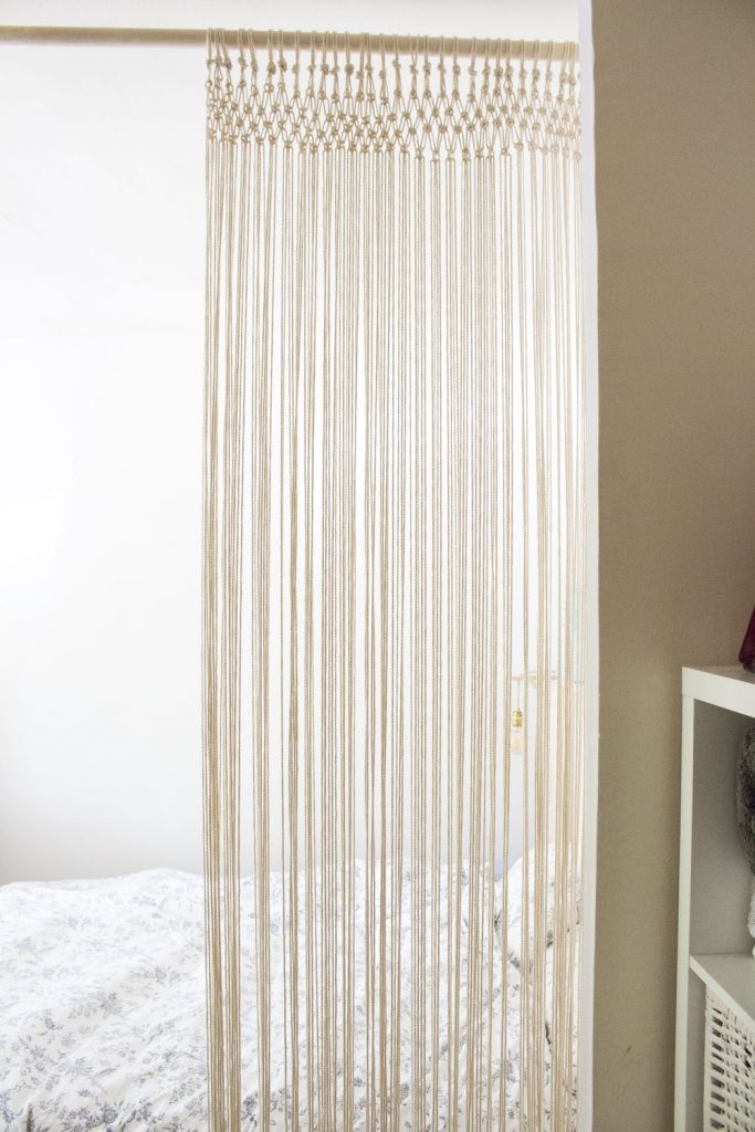 DIY rideau en macramé