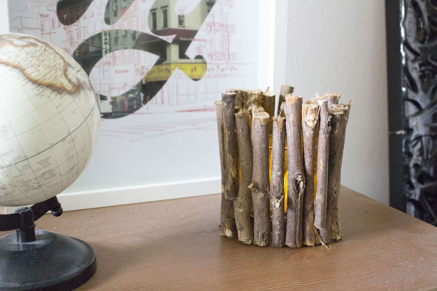 DIY d'automne - Décorations boisées : cadre, photophore...