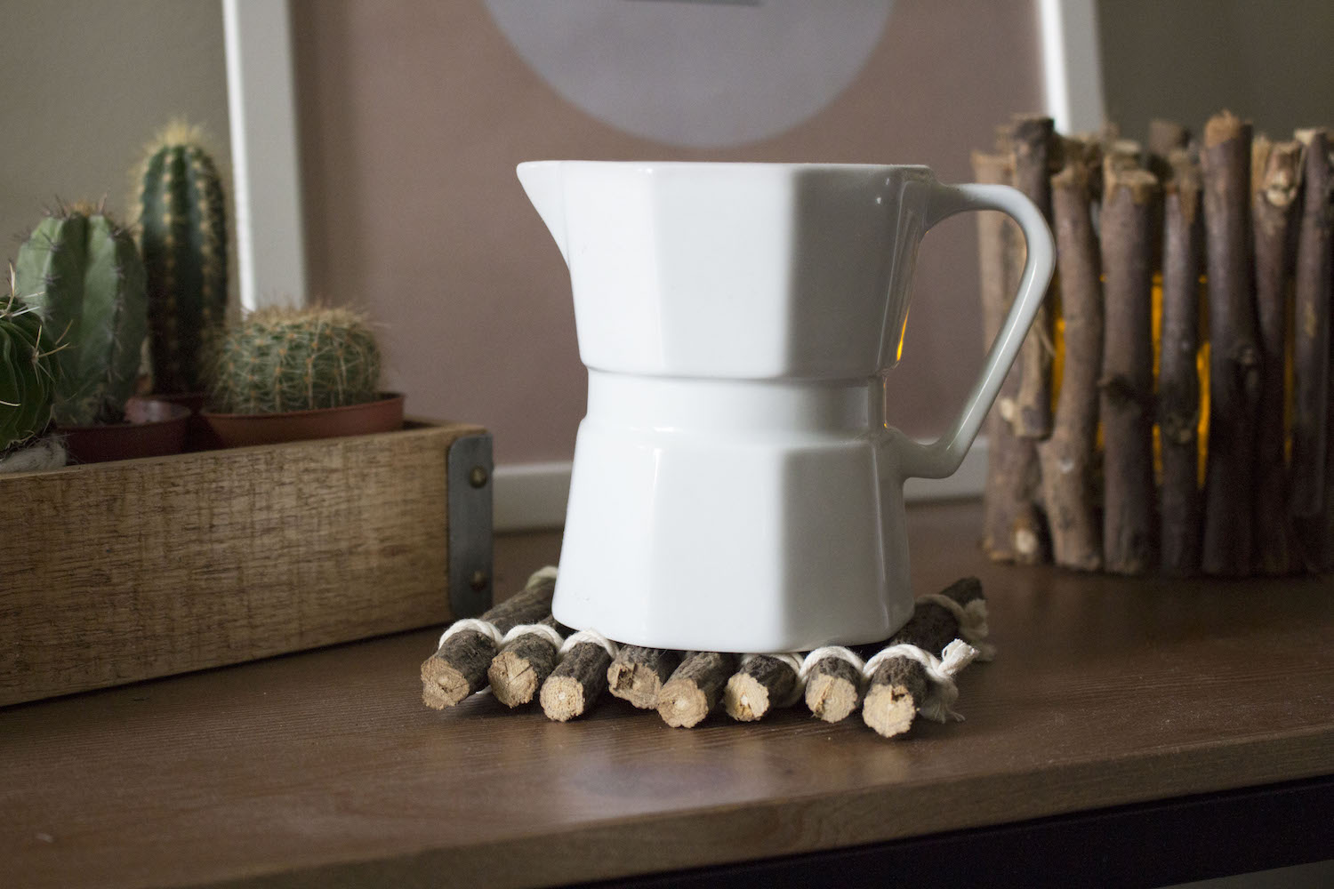 DIY d'automne - Décorations boisées : cadre, photophore...