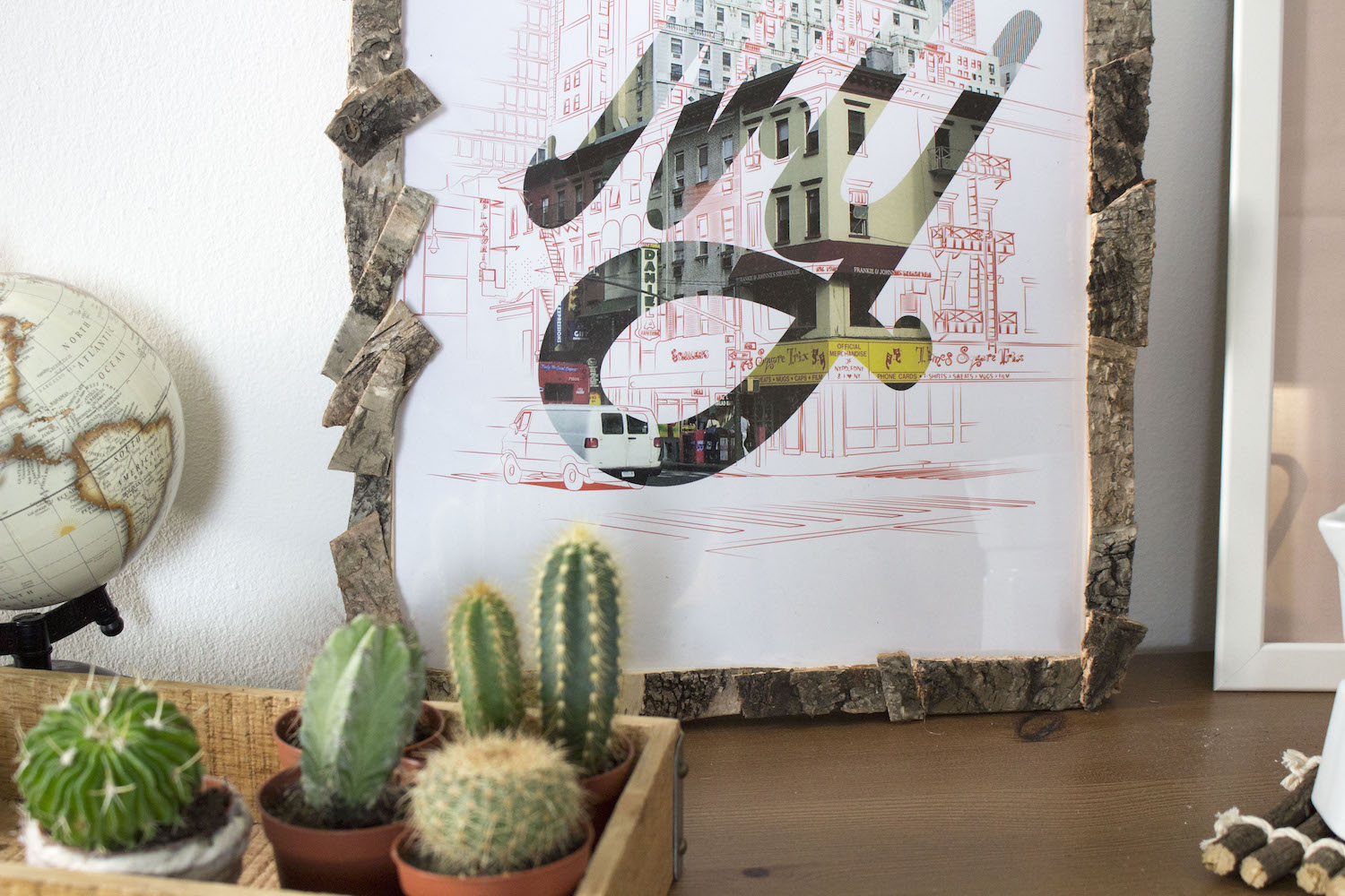 DIY d'automne - Décorations boisées : cadre, photophore...