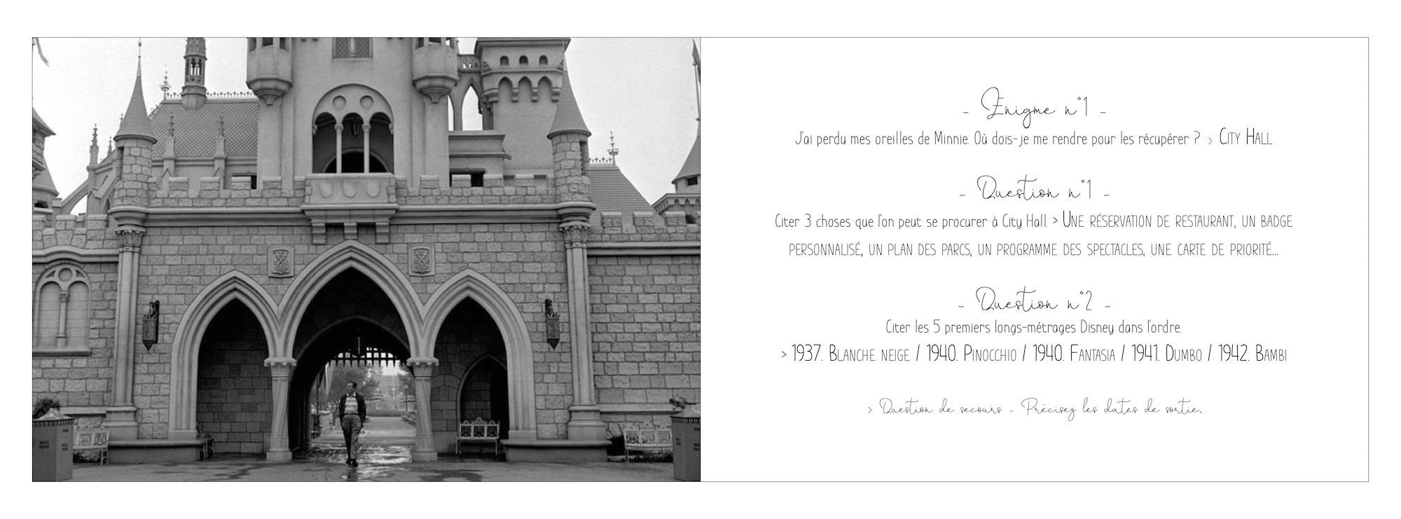 Course d'orientation - Quizz à Disneyland Paris